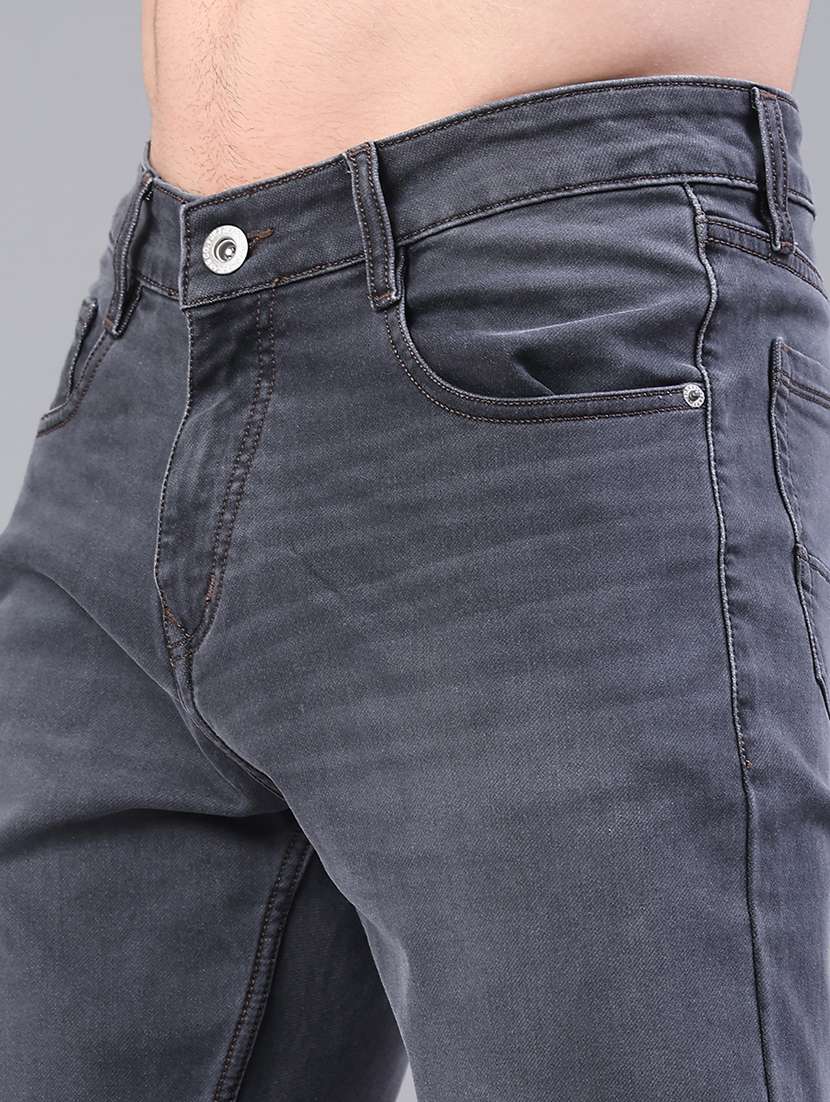 men plain mid rise full length jeans - 22258481 -  Standard Image - 5