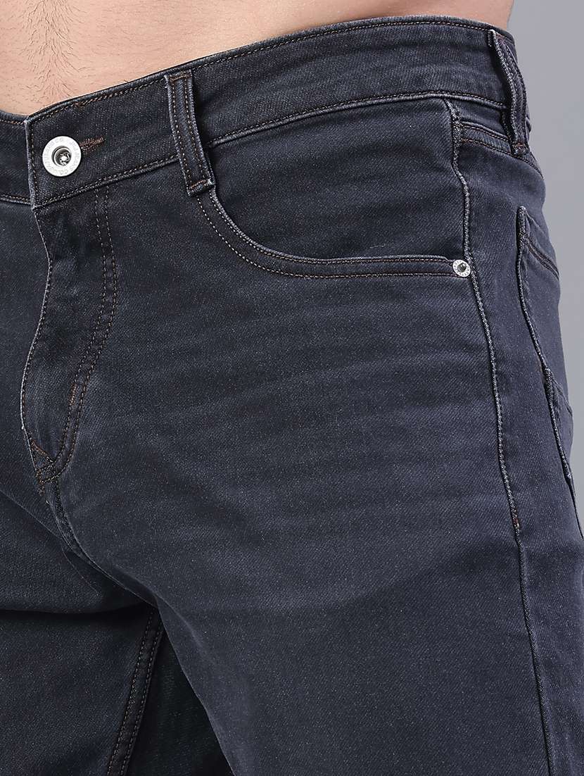 men plain mid rise full length jeans - 22258482 -  Standard Image - 5