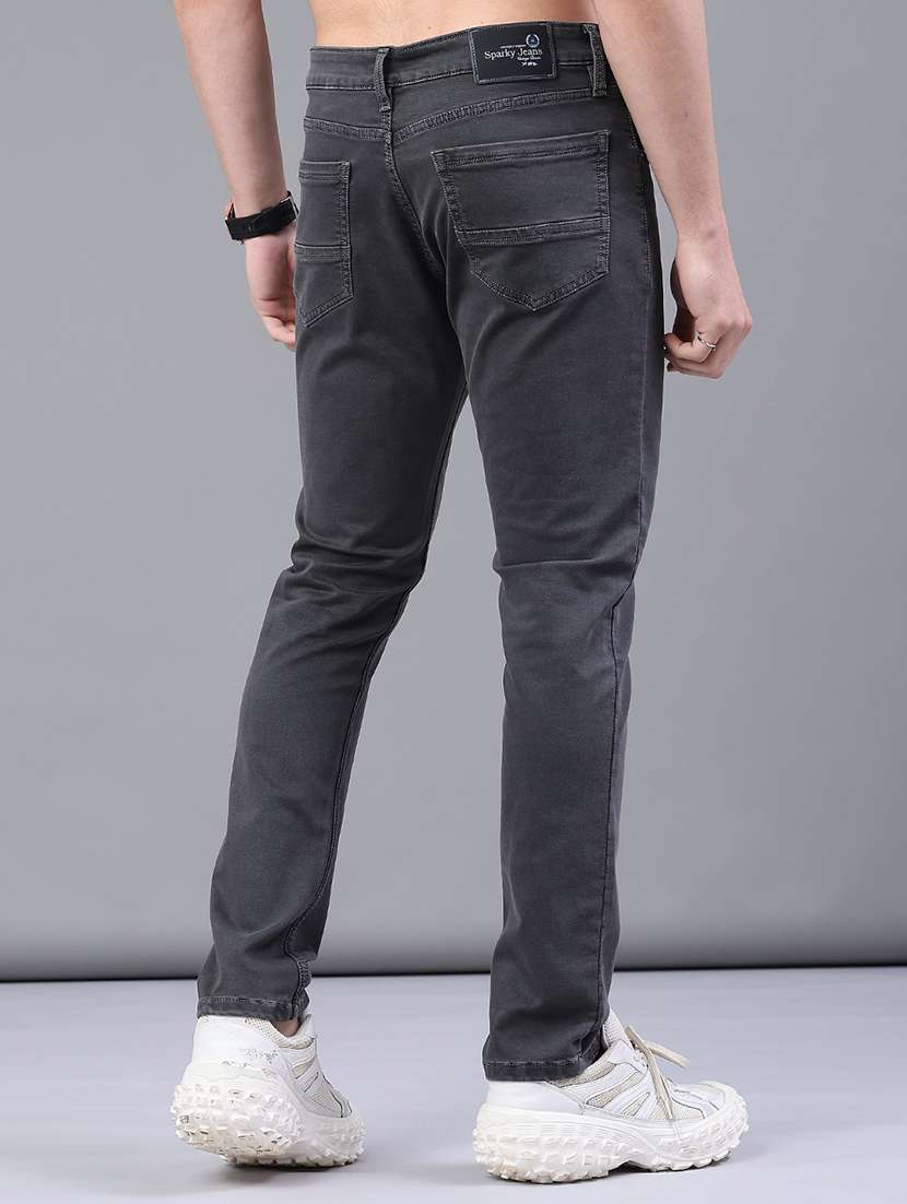 men plain mid rise full length jeans - 22258484 -  Standard Image - 3