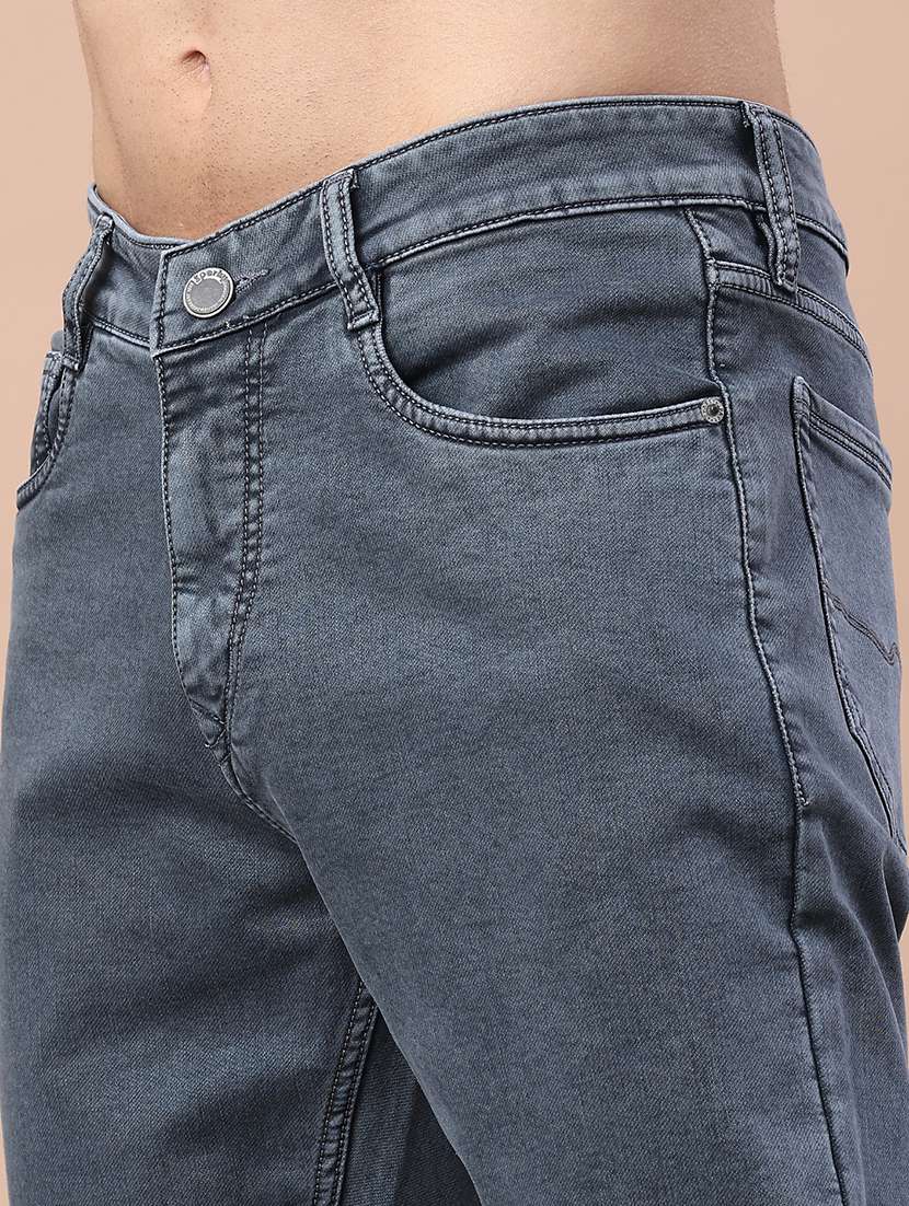 men plain mid rise full length jeans - 22258485 -  Standard Image - 5