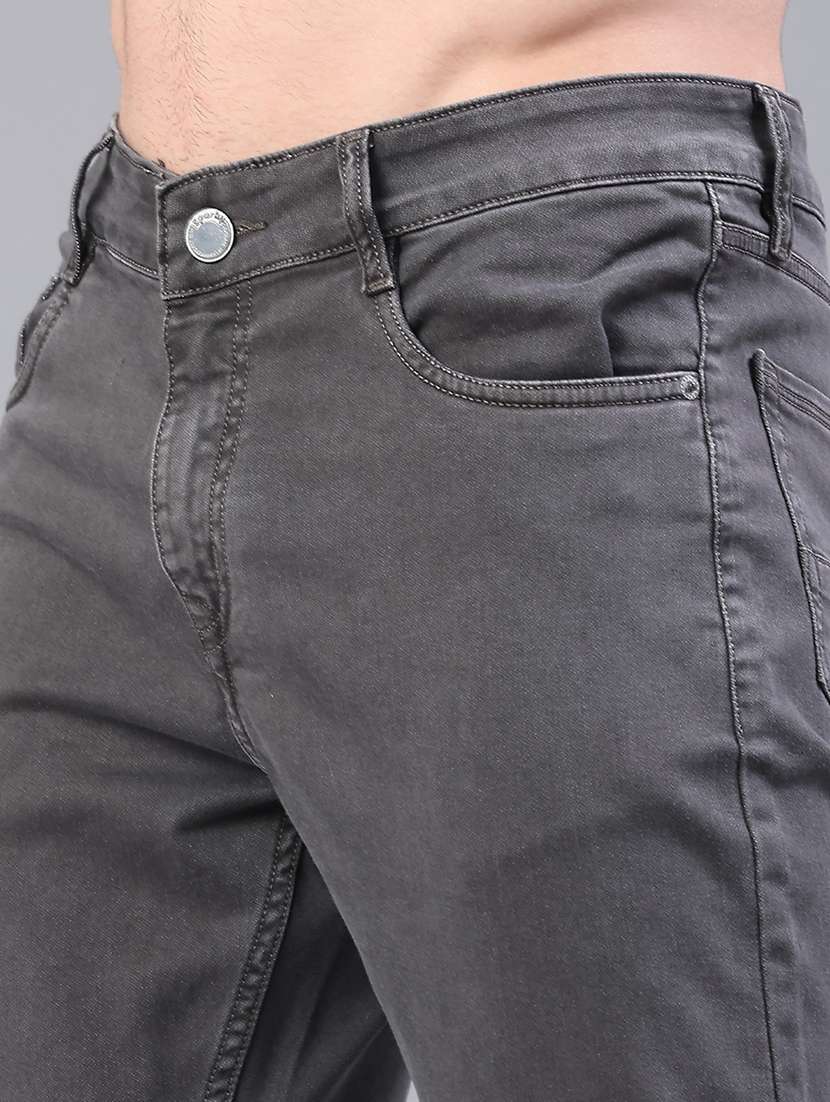 men plain mid rise full length jeans - 22258487 -  Standard Image - 5