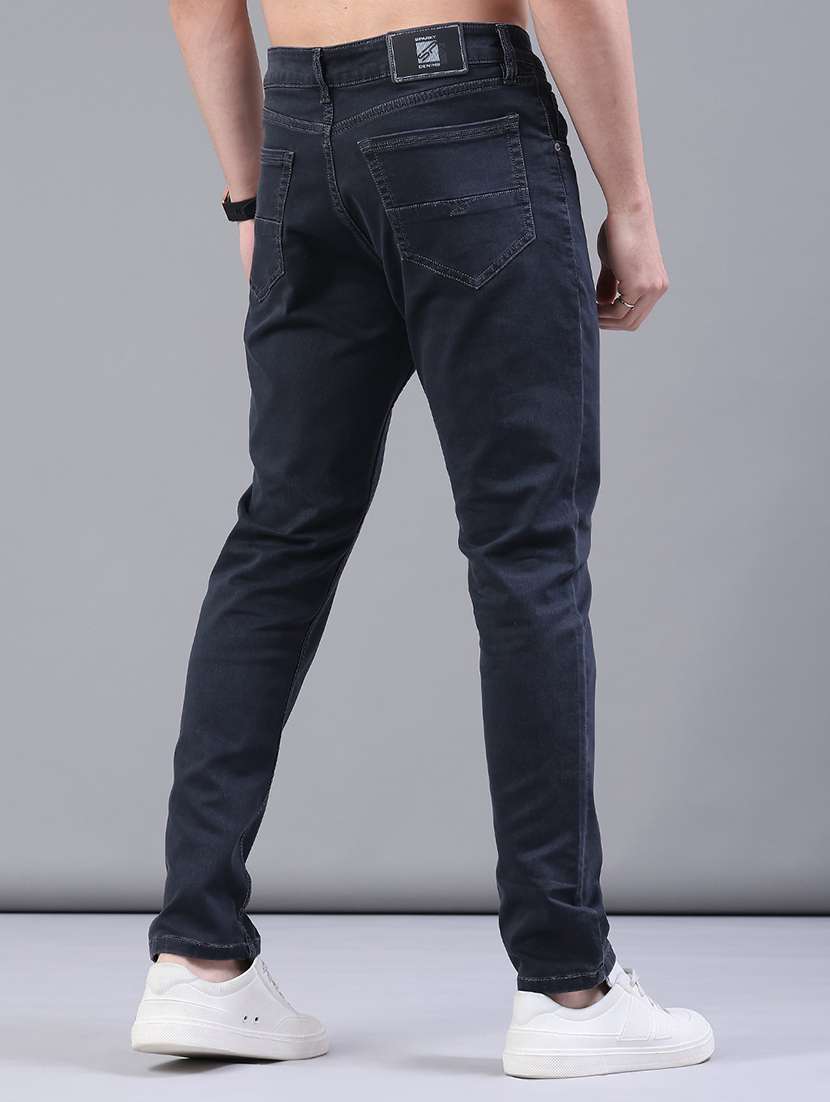 Men Plain Mid Rise Full Length Jeans - 22258488 -  Standard Image - 3