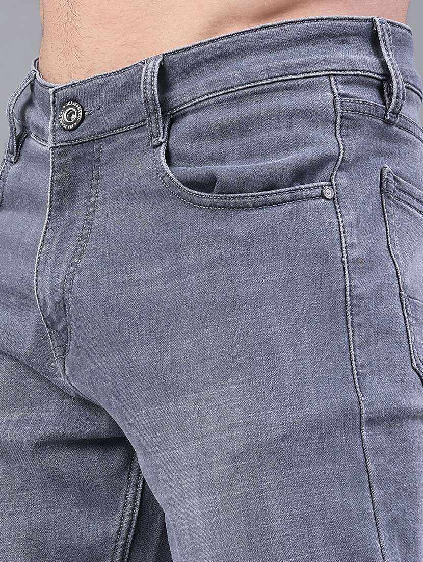 men plain mid rise full length jeans - 22258492 -  Standard Image - 5