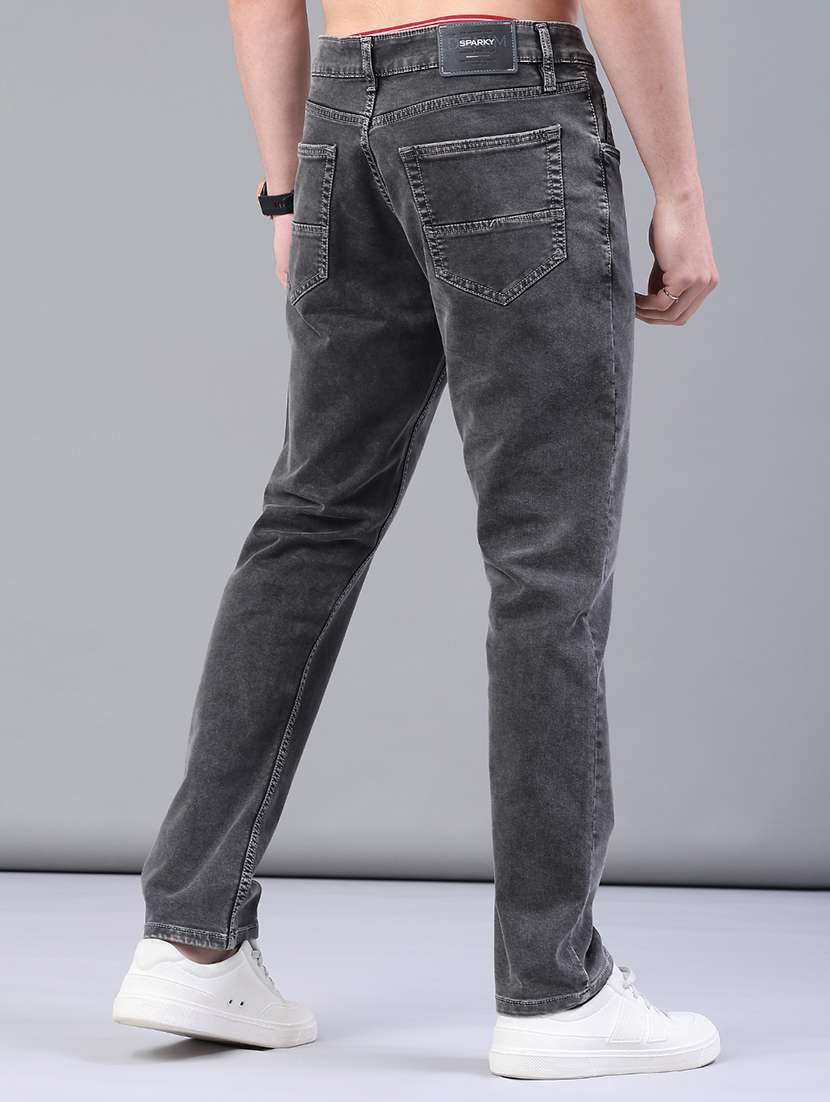men plain mid rise full length jeans - 22258493 -  Standard Image - 3
