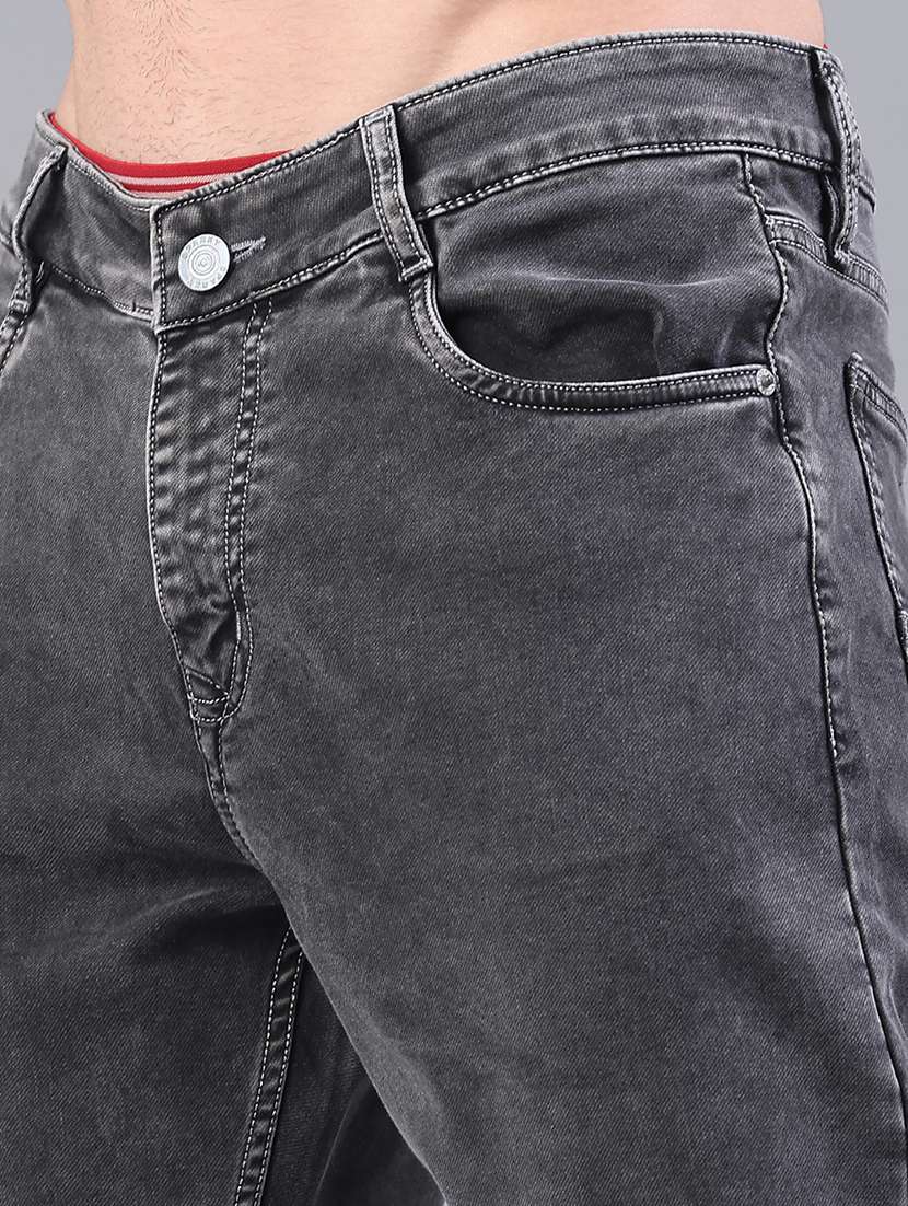 men plain mid rise full length jeans - 22258493 -  Standard Image - 5