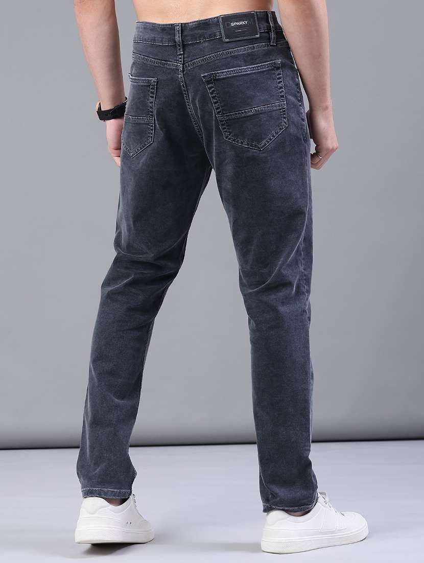 men plain mid rise full length jeans - 22258494 -  Standard Image - 3