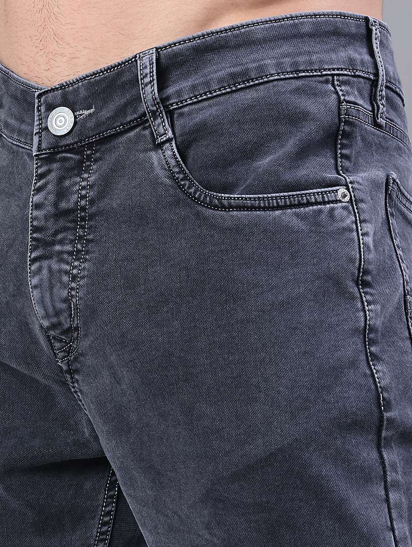 men plain mid rise full length jeans - 22258494 -  Standard Image - 5