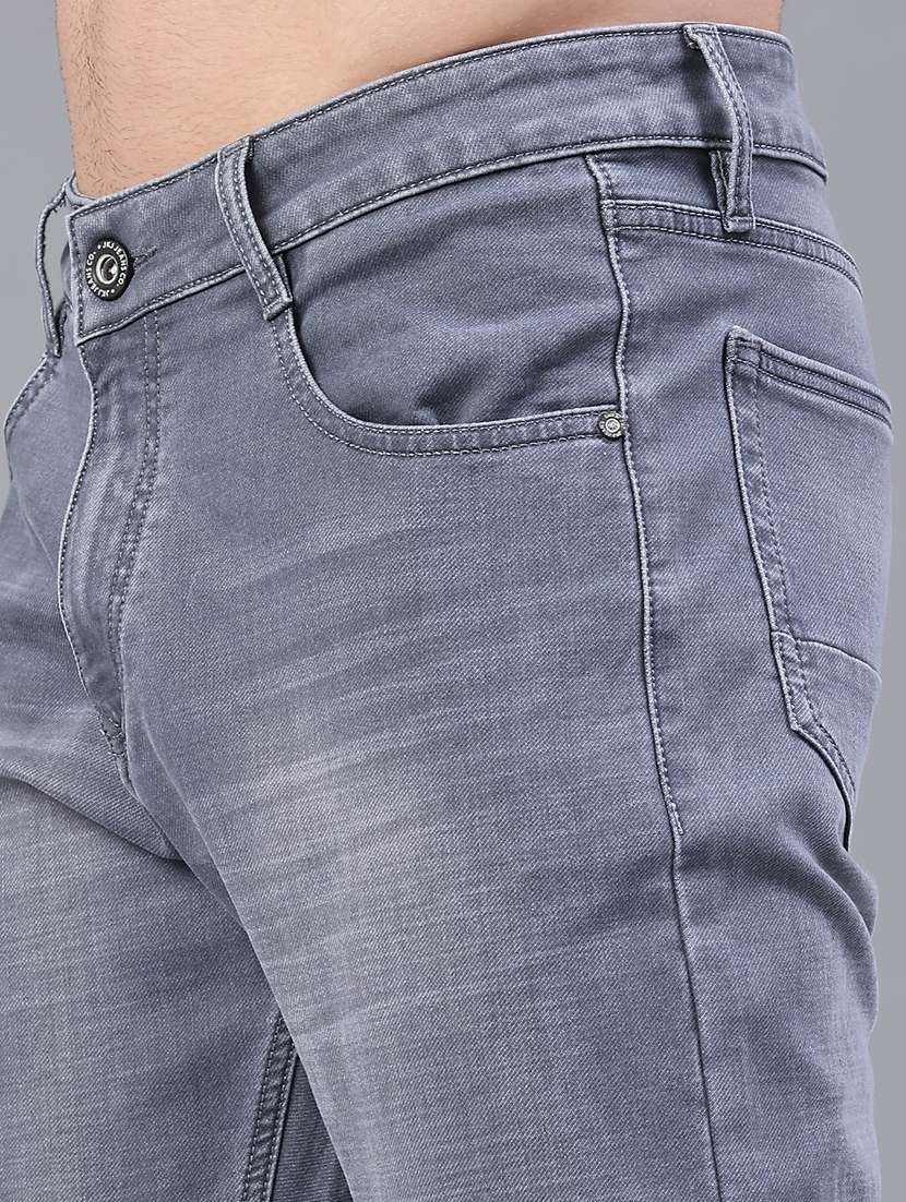 men plain mid rise full length jeans - 22258497 -  Standard Image - 5