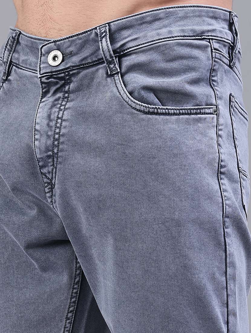 men plain mid rise full length jeans - 22258501 -  Standard Image - 5