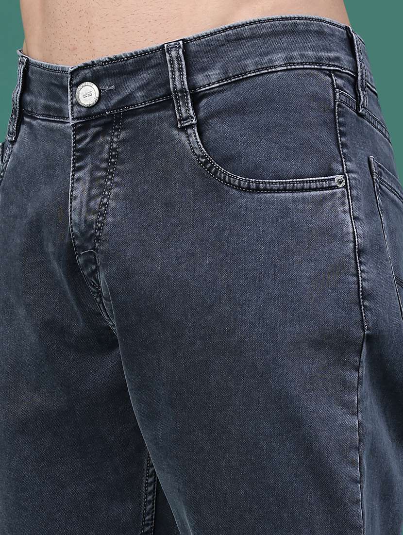 men plain mid rise full length jeans - 22258507 -  Standard Image - 5