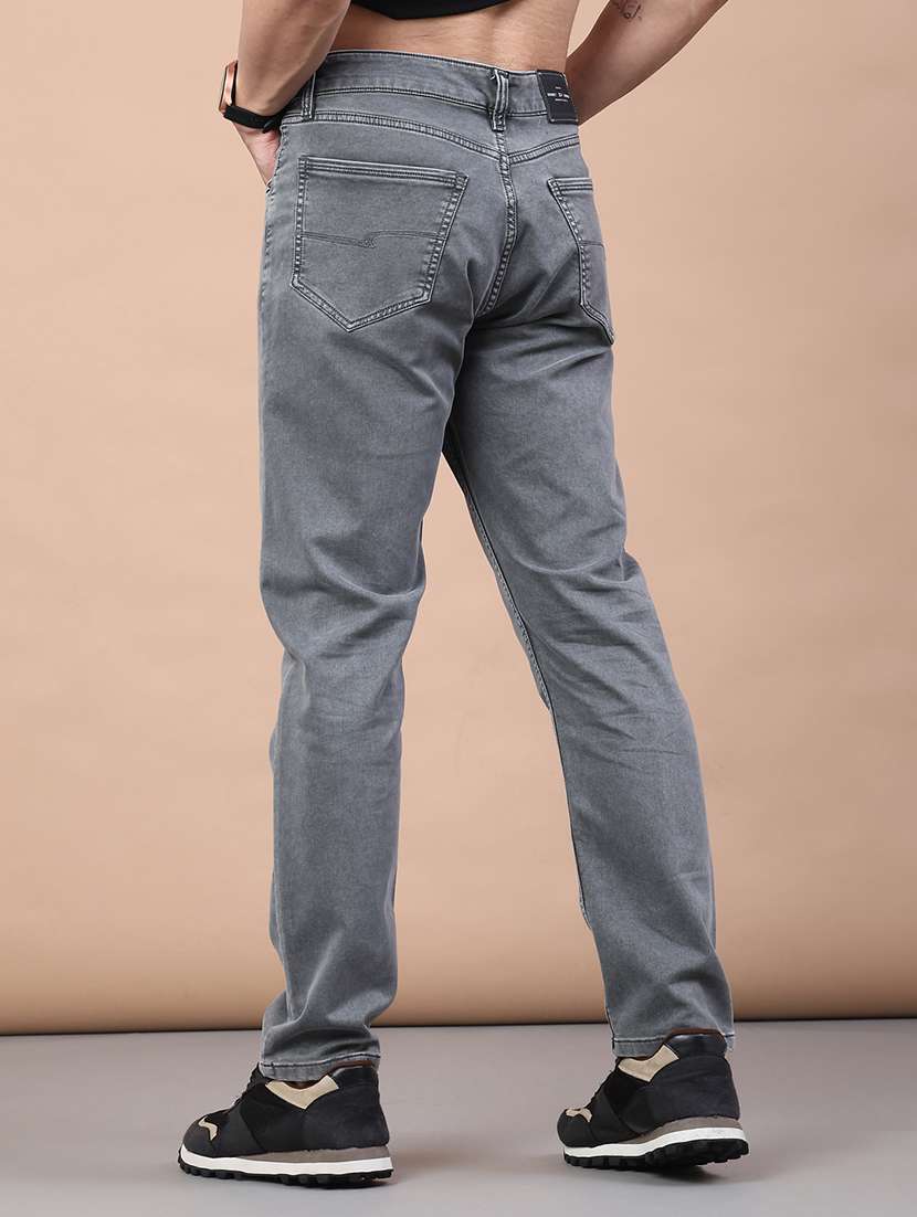 men plain mid rise full length jeans - 22258511 -  Standard Image - 3