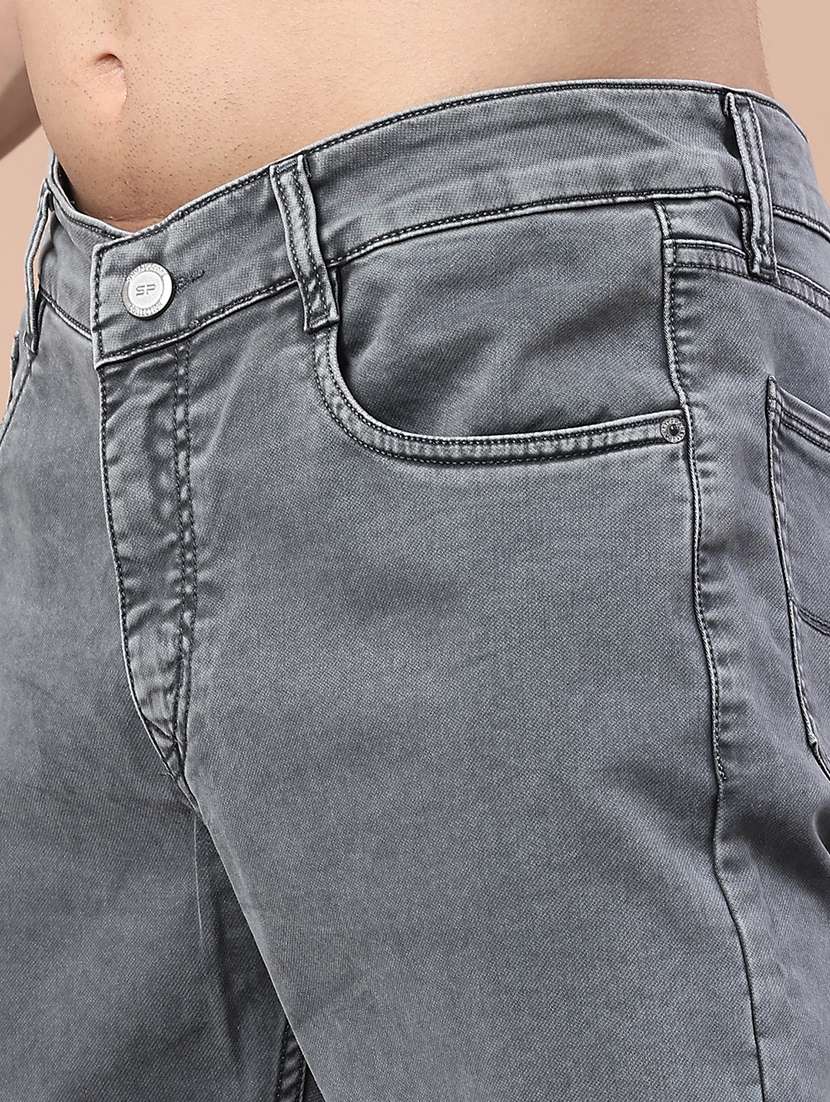 men plain mid rise full length jeans - 22258511 -  Standard Image - 5