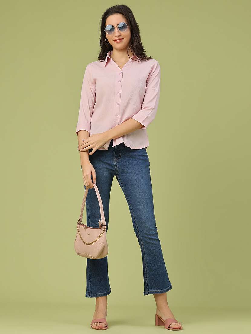 women solid mid rise bootcut jeans - 22258554 -  Standard Image - 5