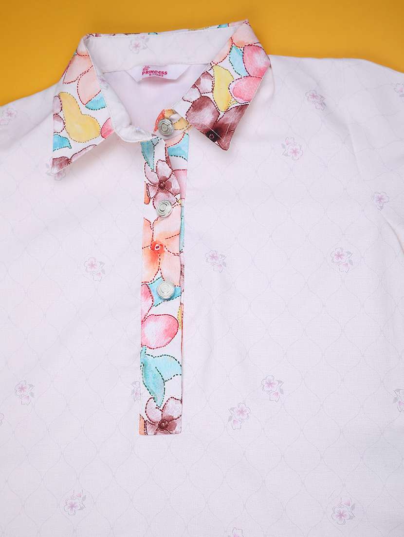 Girls Floral Print Three Quarter Sleeve Co-ord Set - 22258609 -  Standard Image - 3