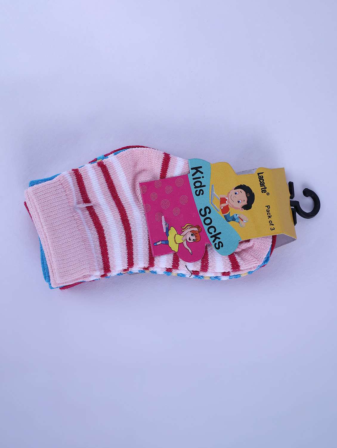 kids pack of 3 printed socks