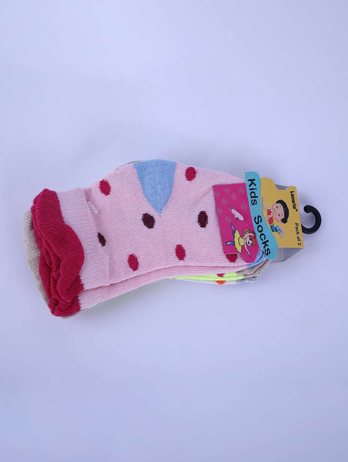 kids pack of 3 printed socks