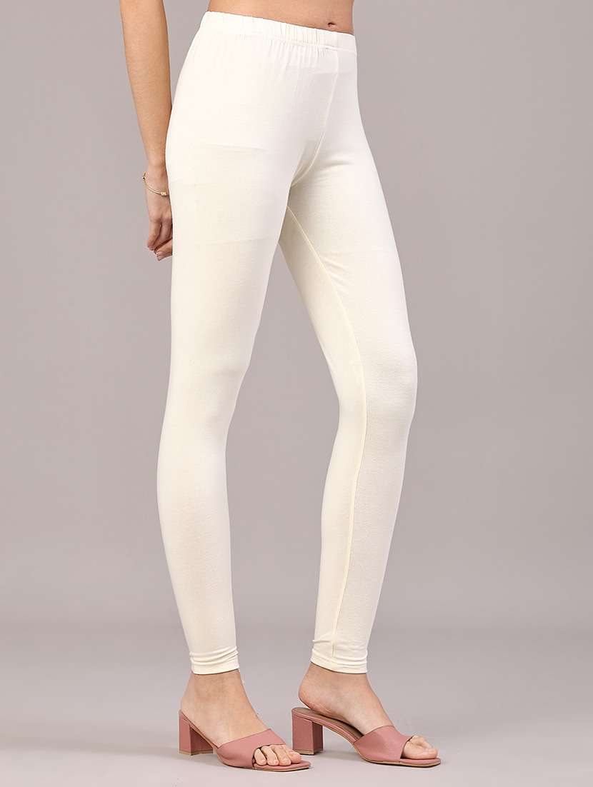 women solid mid rise legging