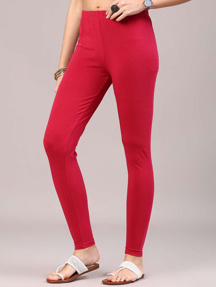 women solid mid rise legging