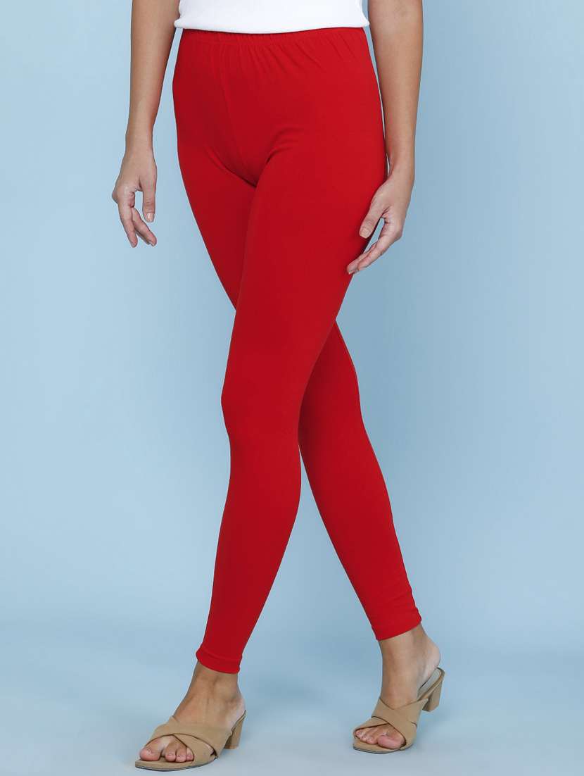 women solid mid rise leggings - 22258771 -  Standard Image - 3