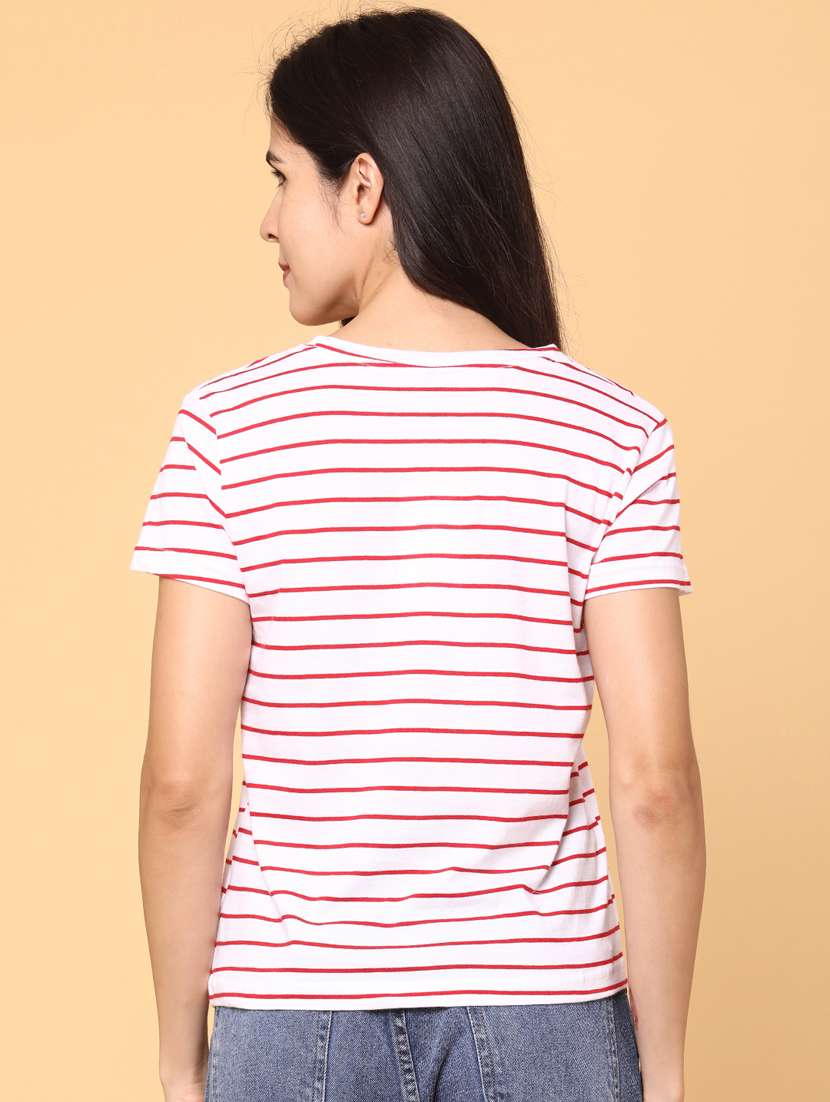 women striped short sleeve t-shirt - 22258789 -  Standard Image - 3