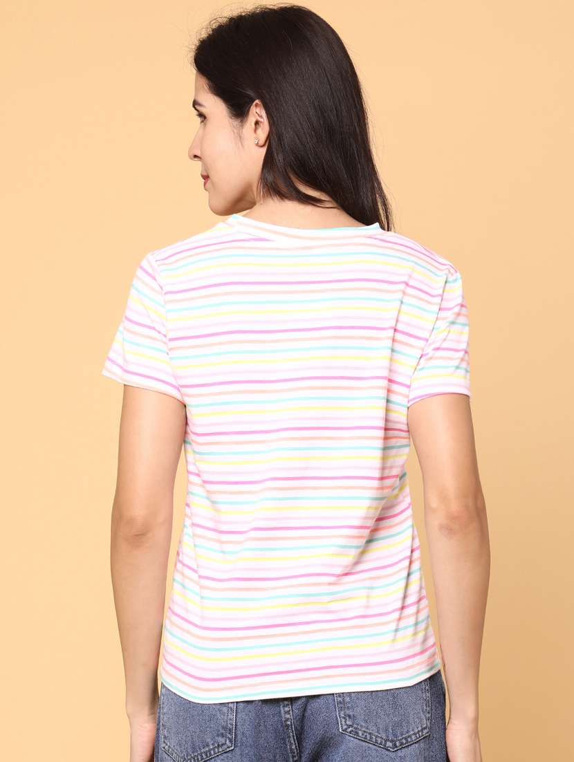 women striped short sleeve t-shirt - 22258794 -  Standard Image - 3