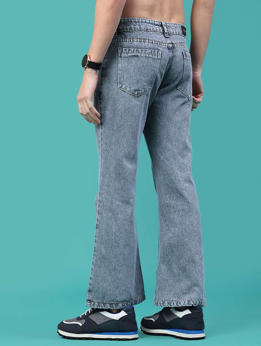 men plain high rise bootcut jeans - 22258826 -  Standard Image - 3