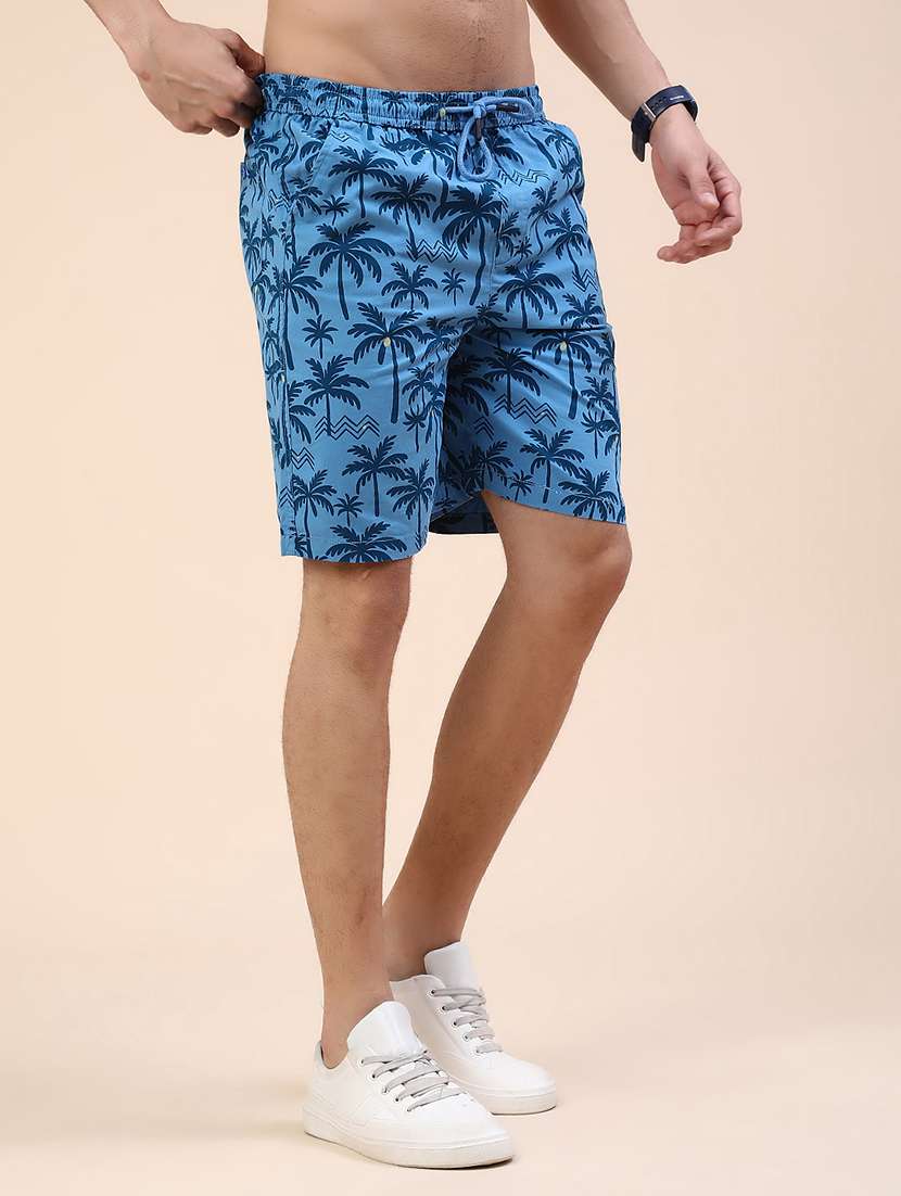 men printed mid rise regular fit shorts - 22259029 -  Standard Image - 3