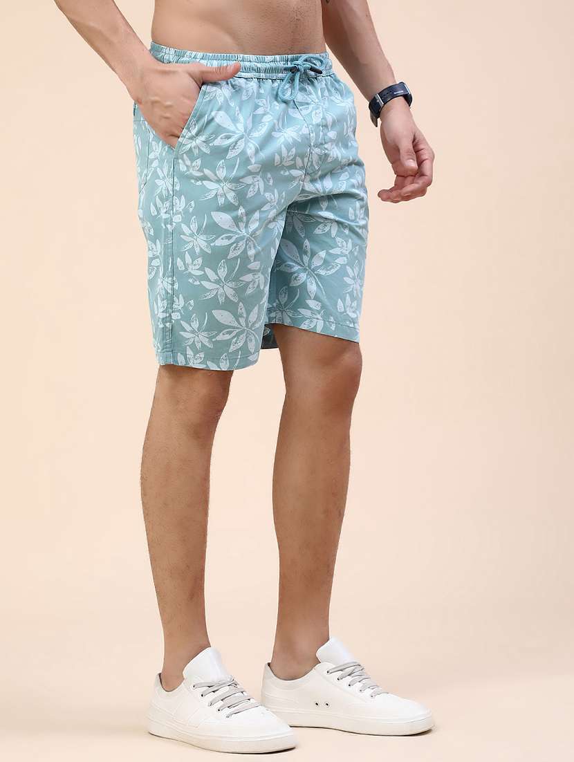 men printed mid rise regular fit shorts - 22259030 -  Standard Image - 3