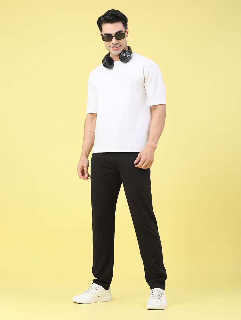 men solid mid rise full length track pant - 22259202 -  Standard Image - 5