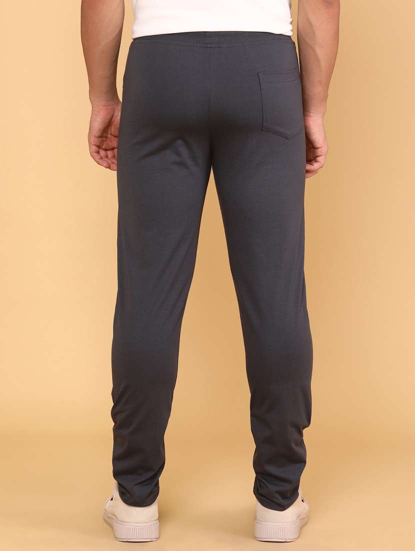 men solid mid rise full length track pant - 22259205 -  Standard Image - 3