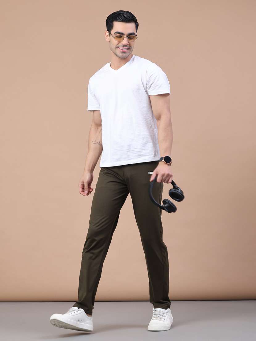 men solid mid rise full length track pant - 22259206 -  Standard Image - 5