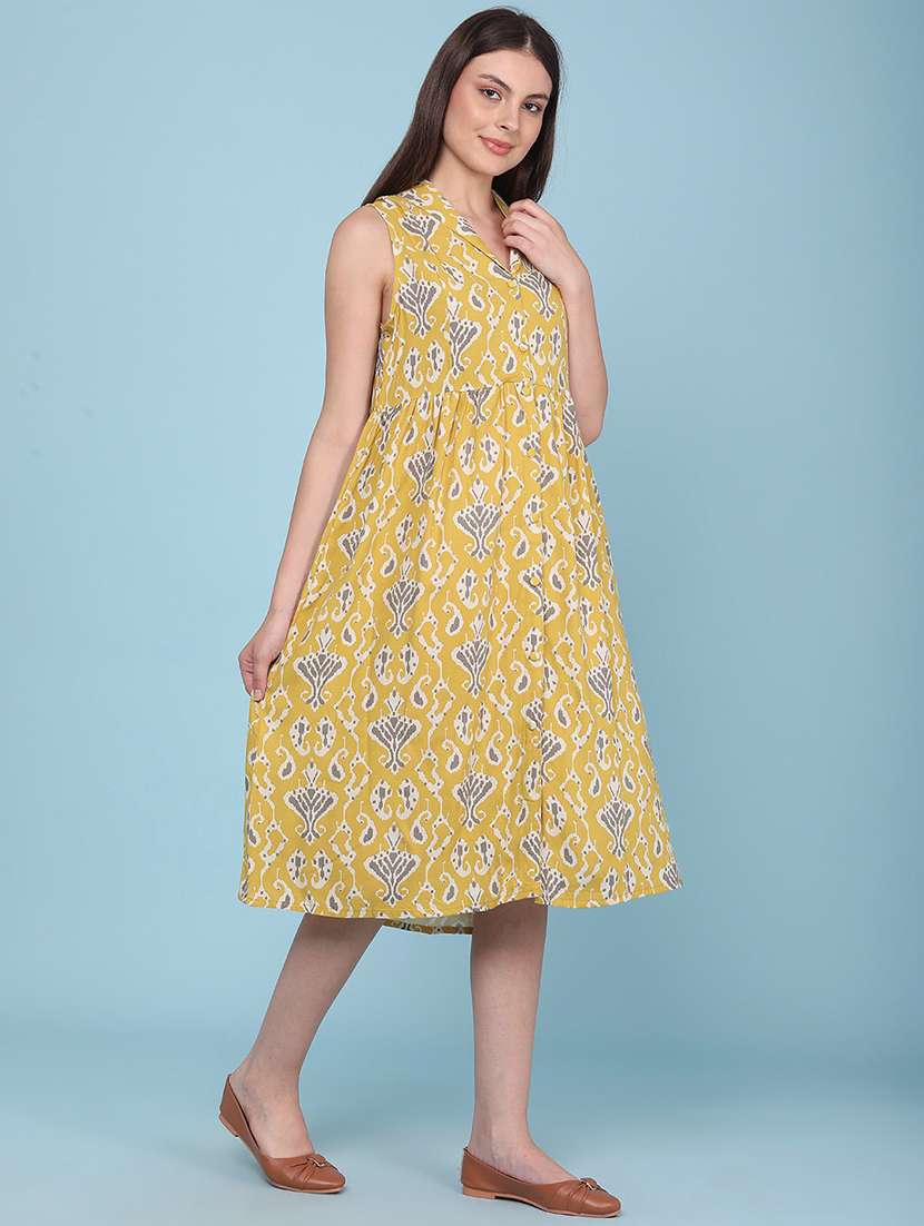 Women Printed Sleeveless A-line Dress - 22259243 -  Standard Image - 3