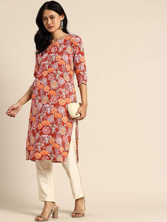 women pack of 2 printed straight kurta - 22259710 -  Standard Image - 3