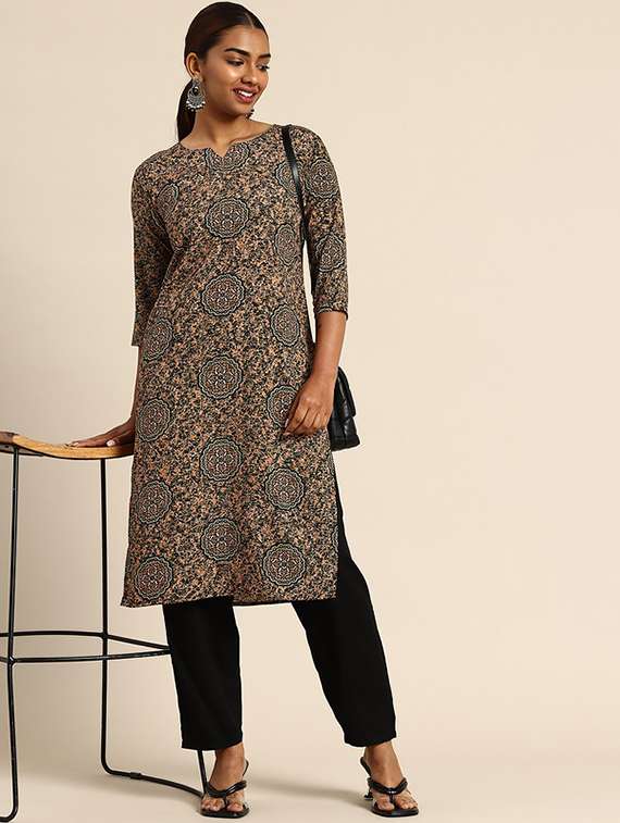 women pack of 2 printed straight kurta - 22259746 -  Standard Image - 3