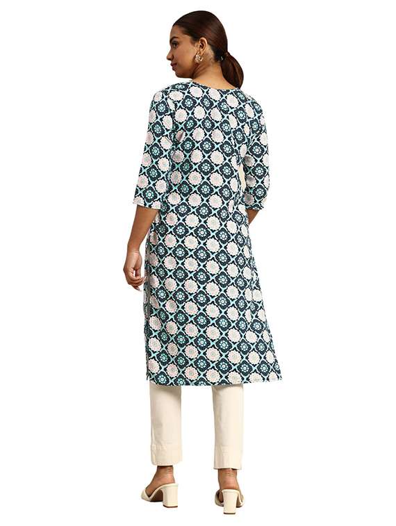women pack of 4 printed straight kurta - 22259930 -  Standard Image - 5