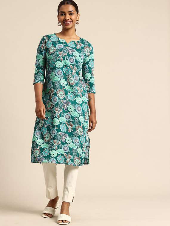 women pack of 4 printed straight kurta - 22259993 -  Standard Image - 3
