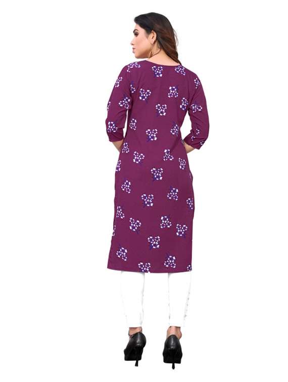 women pack of 4 printed three quarter sleeve straight kurta - 22260002 -  Standard Image - 5