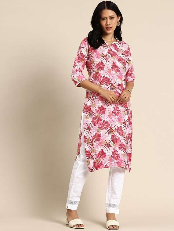 women pack of 4 printed straight kurta - 22260016 -  Standard Image - 3