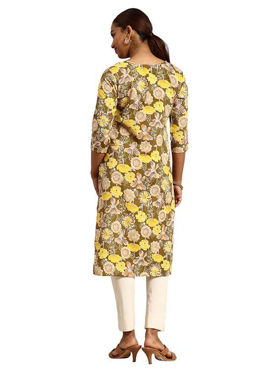 women pack of 4 printed straight kurta - 22260016 -  Standard Image - 5