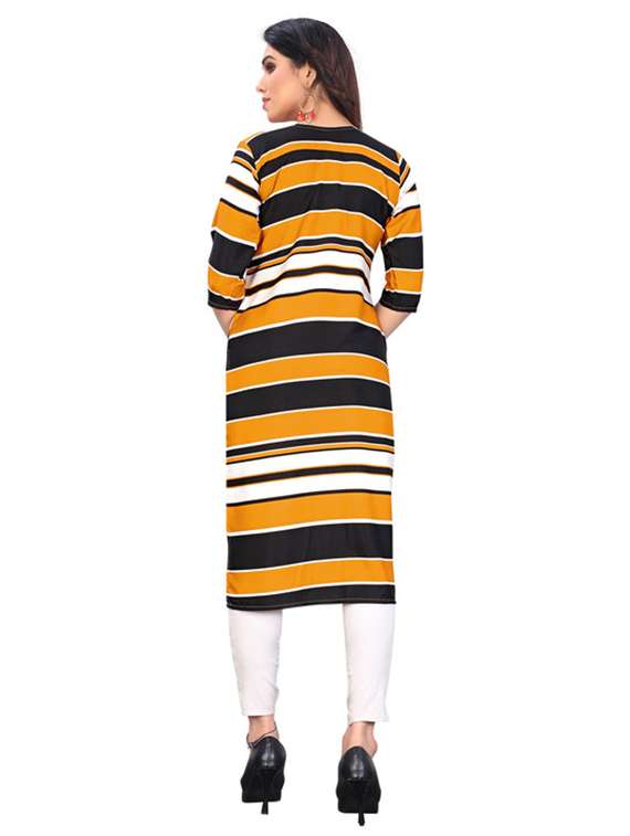 women pack of 4 printed three quarter sleeve straight kurta - 22260021 -  Standard Image - 5