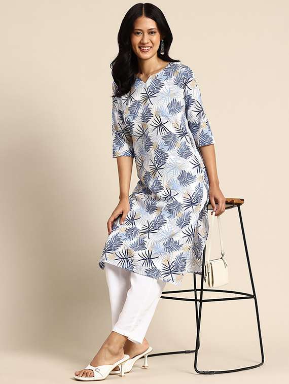 women pack of 2 printed straight kurta - 22260034 -  Standard Image - 3