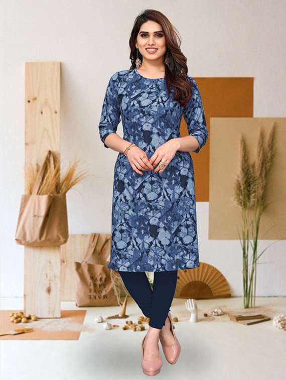 women pack of 4 printed three quarter sleeve straight kurta - 22260092 -  Standard Image - 3