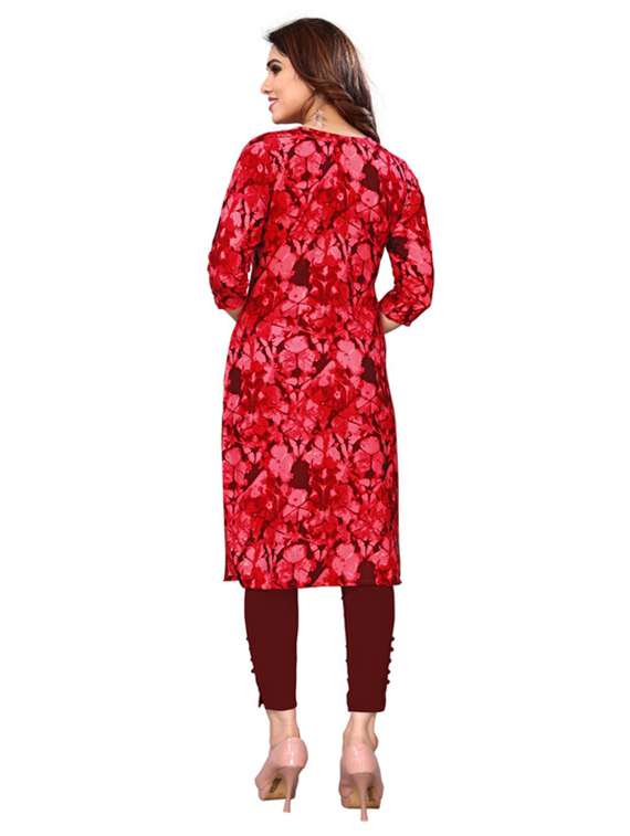 women pack of 4 printed three quarter sleeve straight kurta - 22260093 -  Standard Image - 5