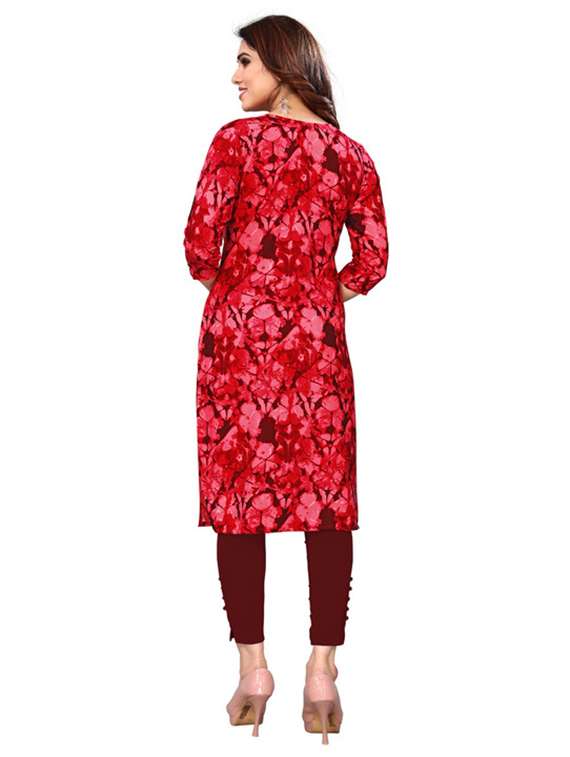 women pack of 4 printed three quarter sleeve straight kurta - 22260135 -  Standard Image - 5