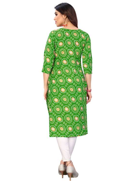 women pack of 4 printed three quarter sleeve straight kurta - 22260183 -  Standard Image - 5