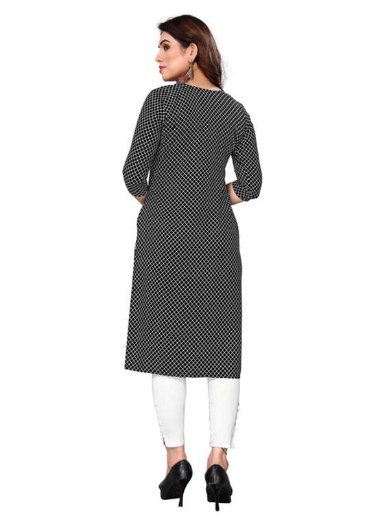 women pack of 4 printed three quarter sleeve straight kurta - 22260261 -  Standard Image - 5