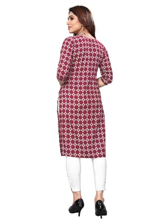 women pack of 4 printed straight kurta - 22260424 -  Standard Image - 5