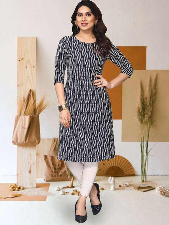 women pack of 4 printed straight kurta - 22260429 -  Standard Image - 3