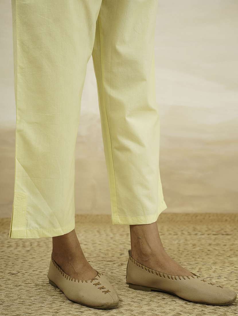 women solid mid rise relaxed fit straight palazzo - 22260683 -  Standard Image - 5