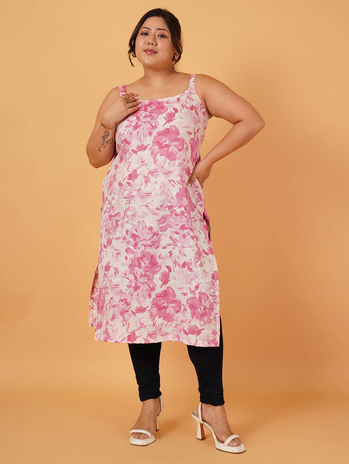 women floral sleeveless straight kurta - 22260742 -  Standard Image - 3